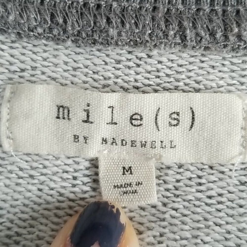 Madewell Gray Ruffle Sweatshirt - Picture 7 of 8